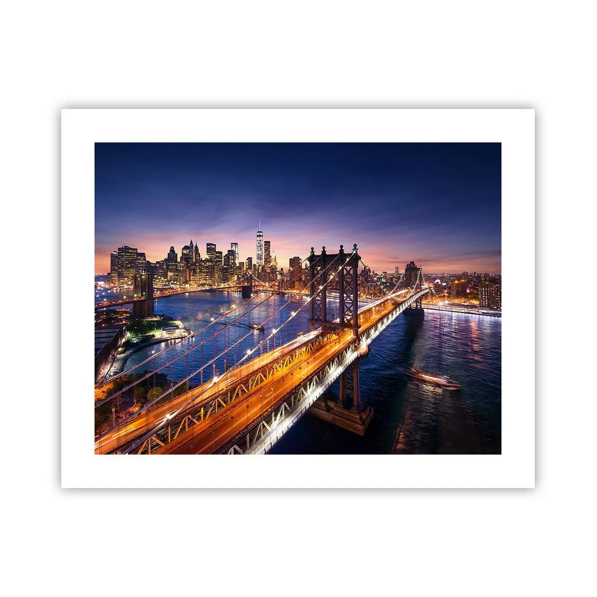 Plakat - En lysende bro til hjertet af byen - 50x40 cm