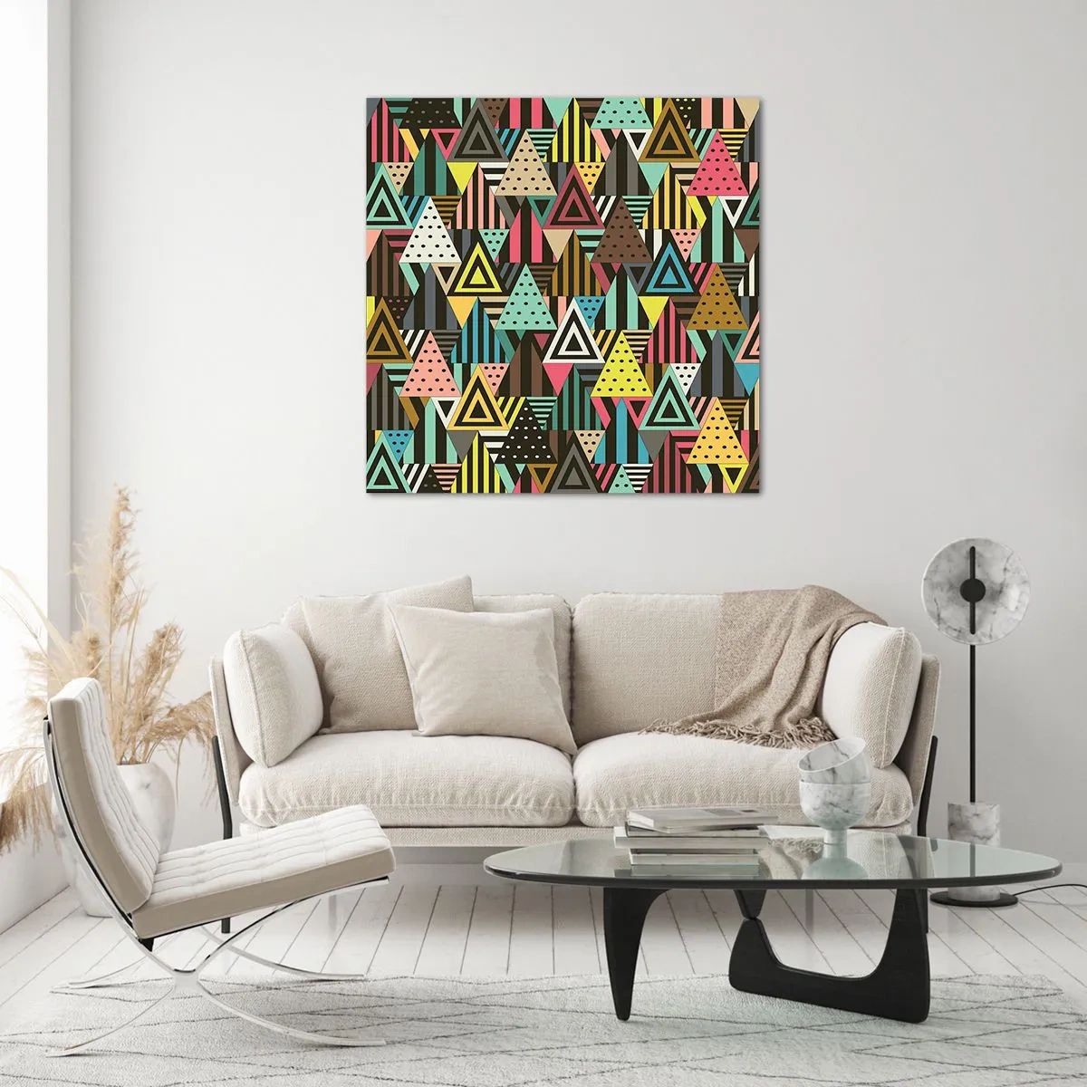 Billede på glas - I takt på tre - 70x70 cm