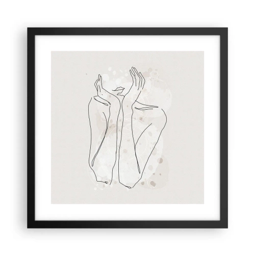 Plakat i sort ramme - En drømmende stund - 40x40 cm