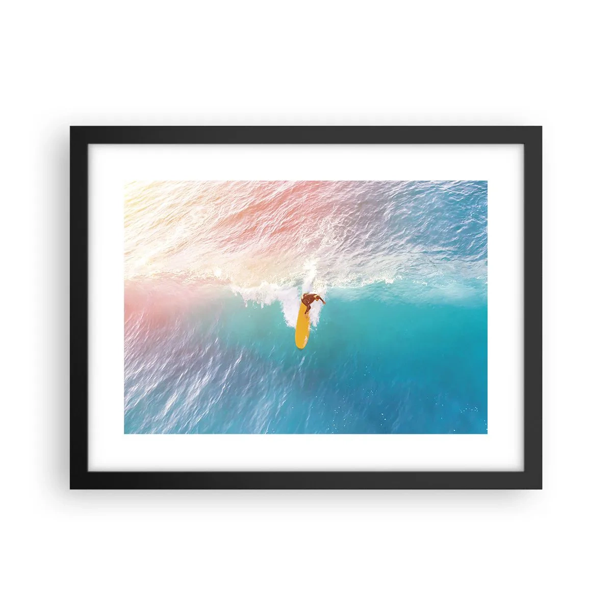 Plakat i sort ramme - Ocean rytter - 40x30 cm