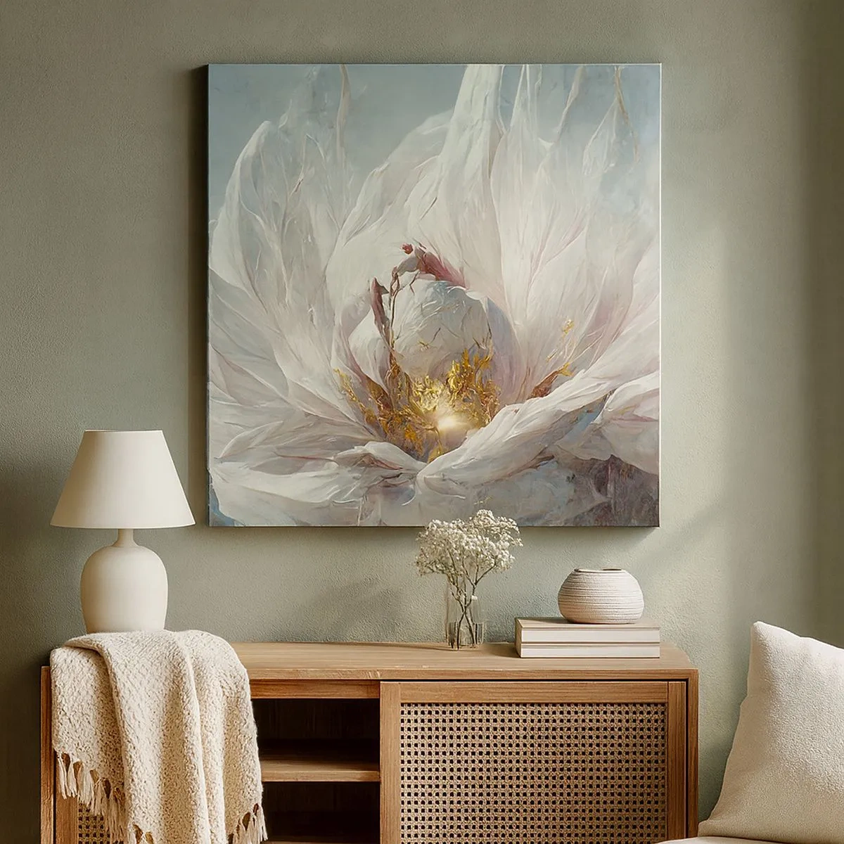 Lærredstryk - Billede på lærred - Blomstrer en gang om hundrede år - 30x30 cm