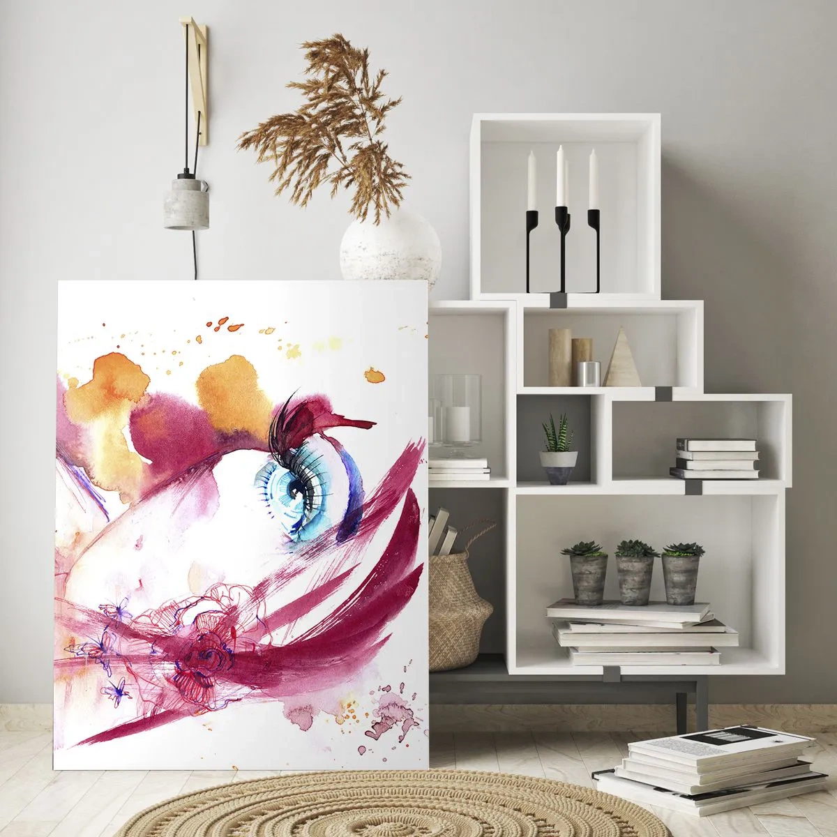 Billede på glas - I nærheden af hinanden blomstrer verden - 50x70 cm