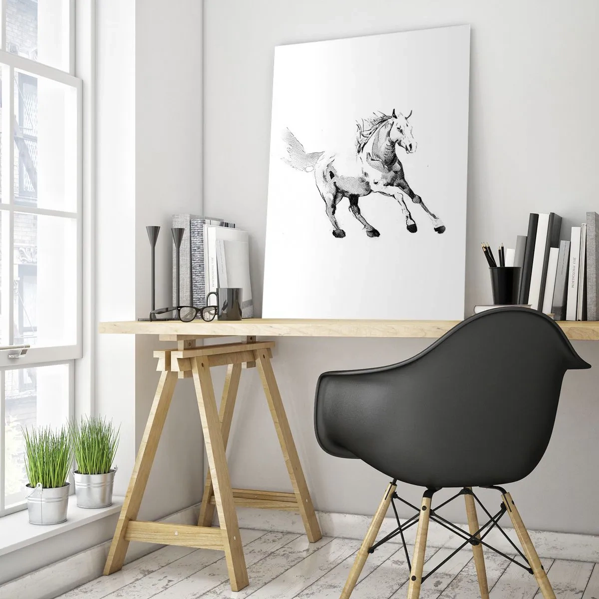 Billede på glas - Utæmmet sjæl - 70x100 cm