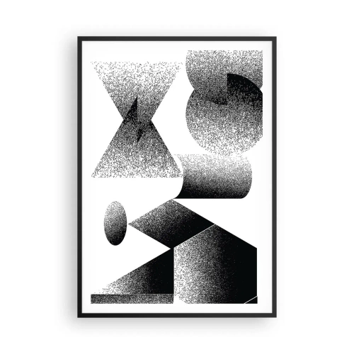 Plakat i sort ramme - Vinkler og ovaler - 70x100 cm