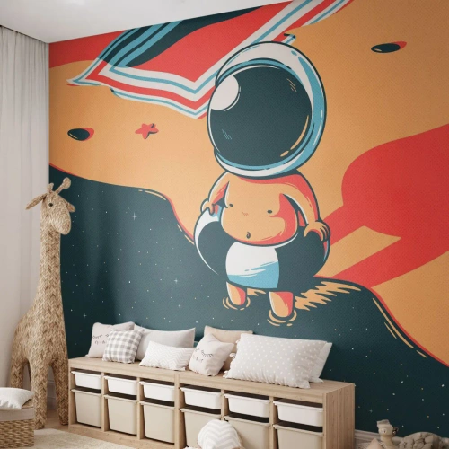 Fototapet Standard Eco - Fra et andet perspektiv - Abstraktion, Strand, Astronaut - 500x350 cm
