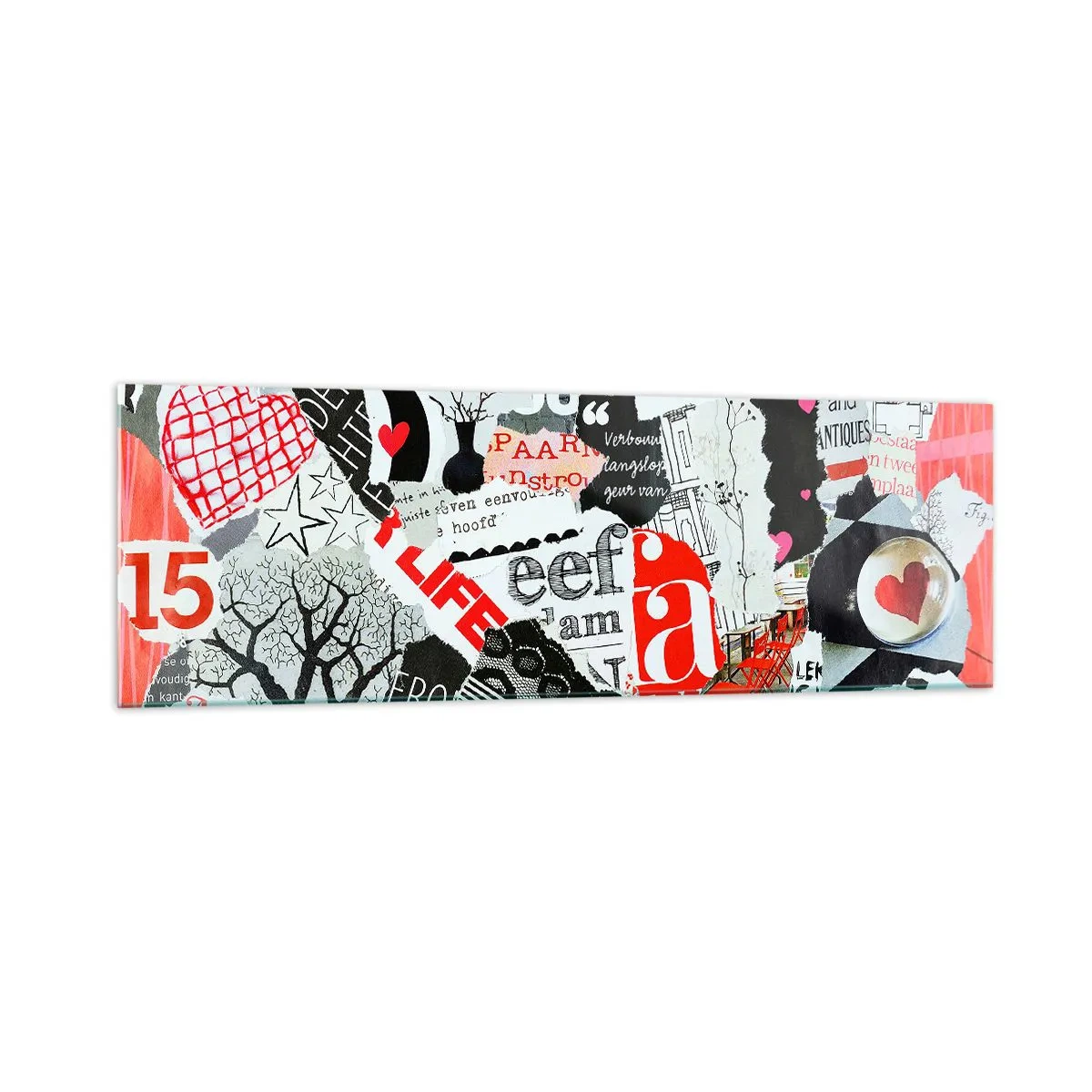 Billede på glas - Hipster collage - 160x50 cm