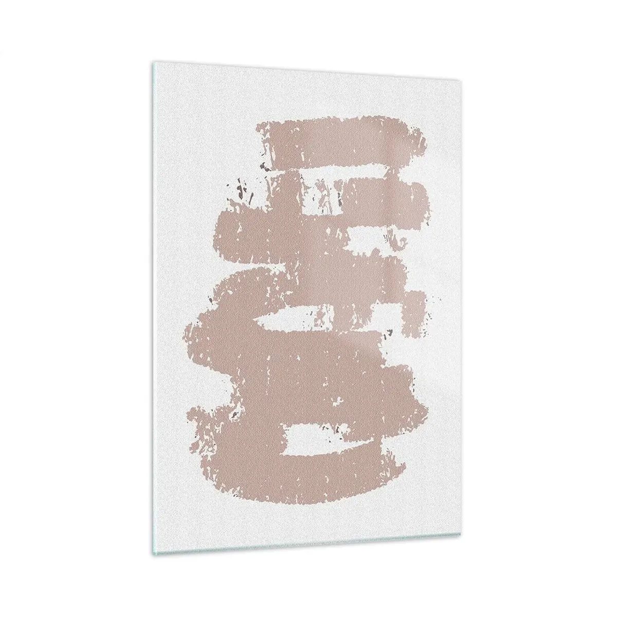 Billede på glas - Abstraktion i sart rosa - 50x70 cm