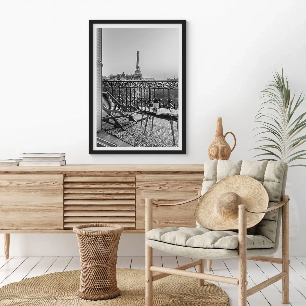Plakat i sort ramme - Eftermiddag i Paris - 40x50 cm