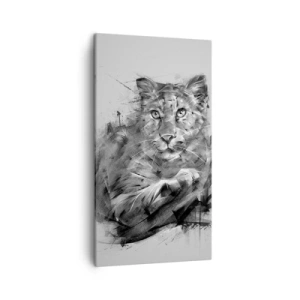 Lærredstryk - Billede på lærred - Ja, jeg lytter godt efter - 45x80 cm