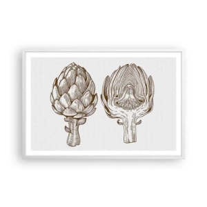 Plakat i hvid ramme - Lektion i anatomi - 91x61 cm