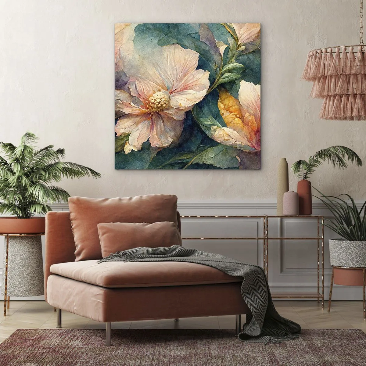 Lærredstryk - Billede på lærred - Subtiliteten selv - 40x40 cm