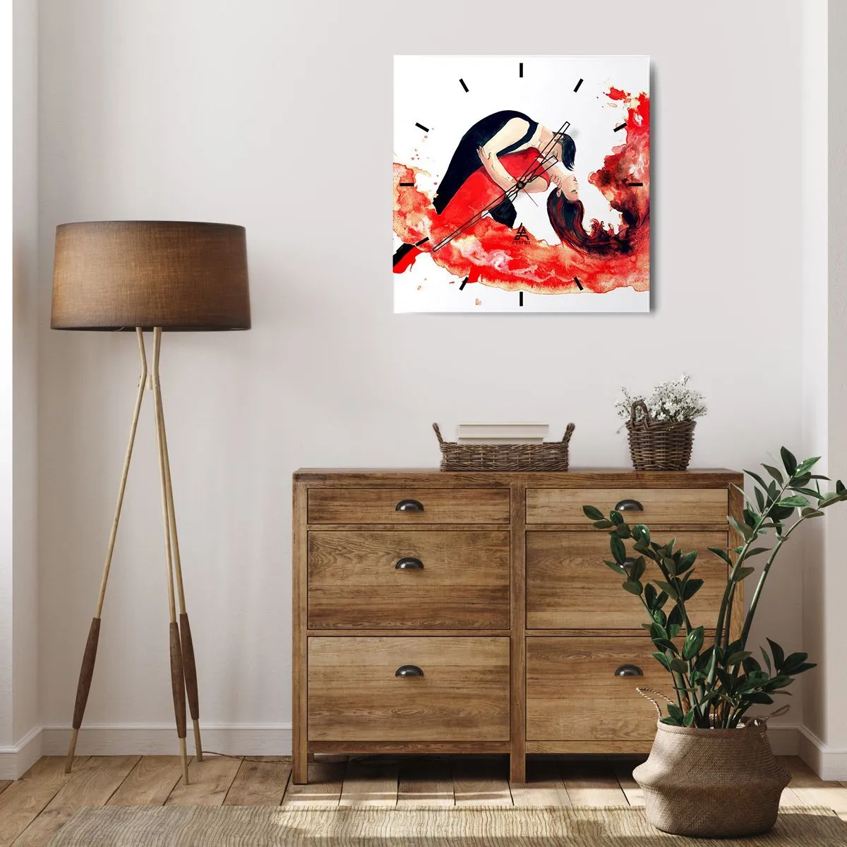 Vægur, Uret - Tango - en sensuel bølge - 30x30 cm