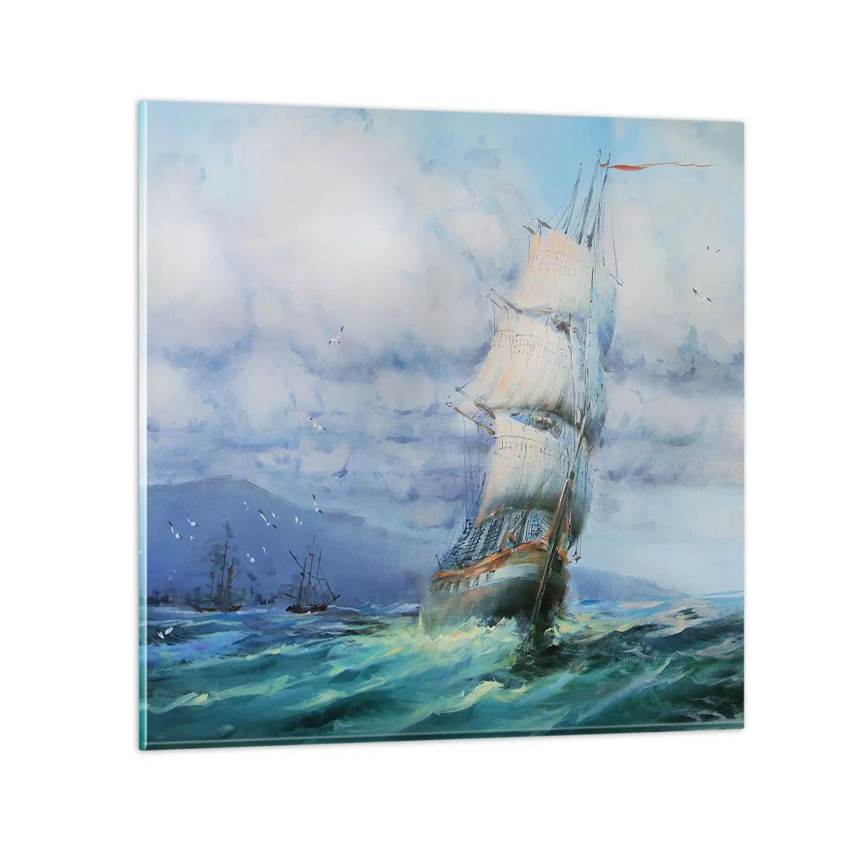 Billede på glas - God vind - 40x40 cm