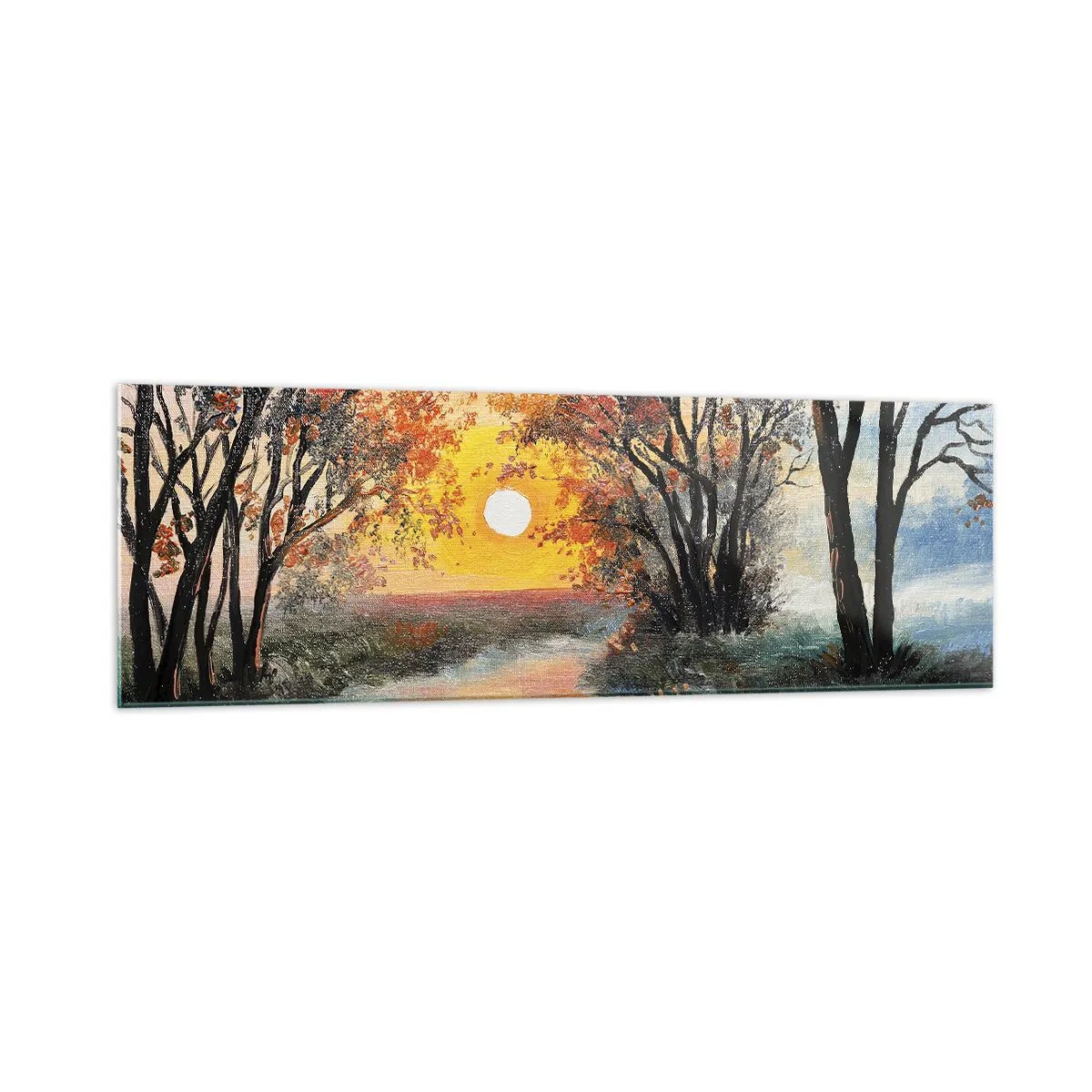 Billede på glas - Efterårs atmosfære - 160x50 cm