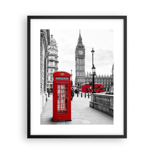 Plakat i sort ramme - Uden tvivl, London - 40x50 cm