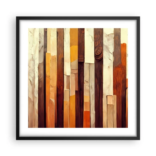 Plakat i sort ramme - Hymne af skovens træer - 50x50 cm