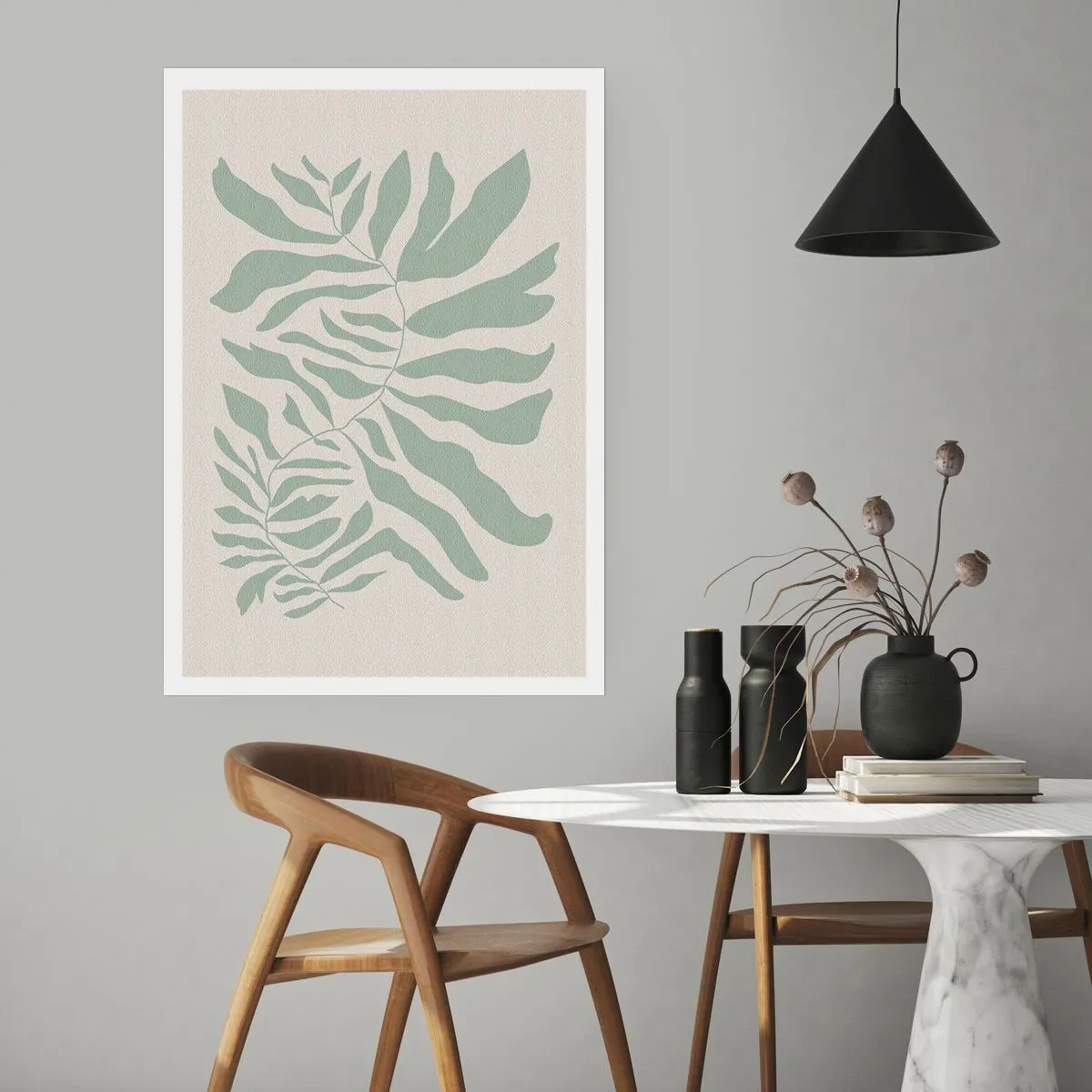 Plakat - Smaragdgrøn gren - 30x40 cm