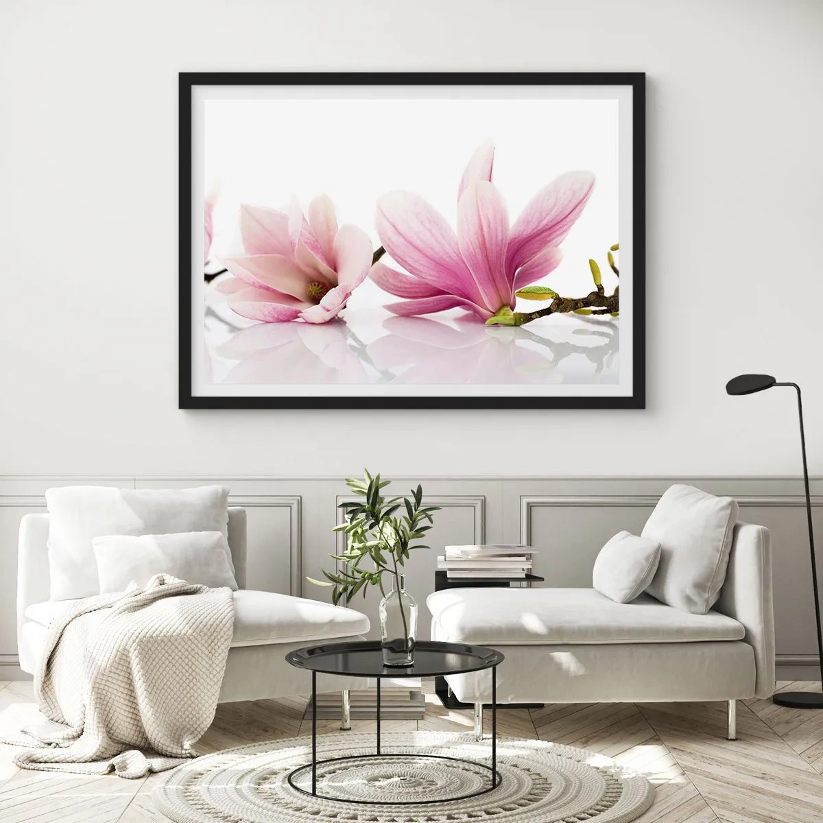Plakat i sort ramme - Blød som et åndedrag af forår - 91x61 cm