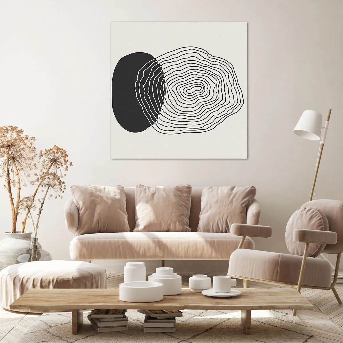 Lærredstryk - Billede på lærred - Varighed og vibration - 50x50 cm