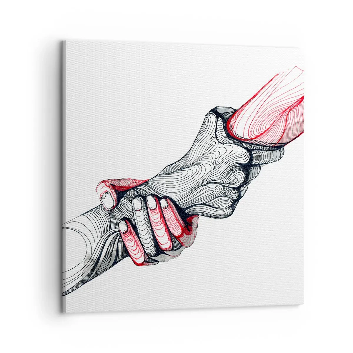 Lærredstryk - Billede på lærred - Du er i gode hænder - 50x50 cm