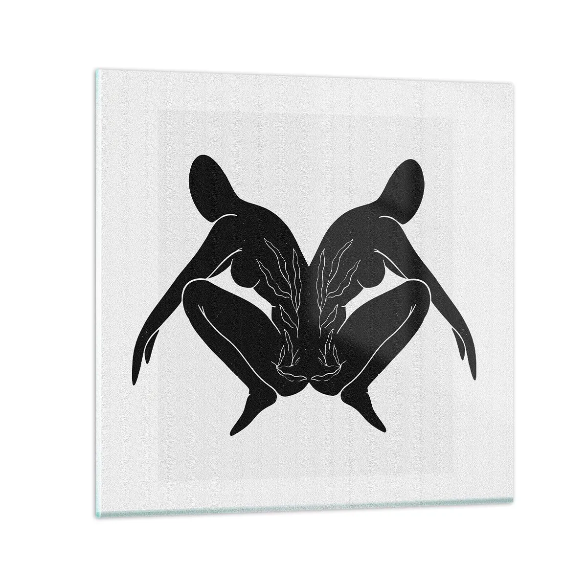 Billede på glas - En delt sjæl - 60x60 cm