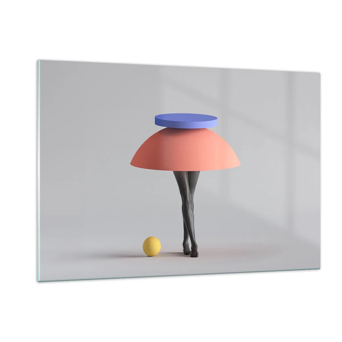 Billede på glas - Surrealistisk komposition - 120x80 cm