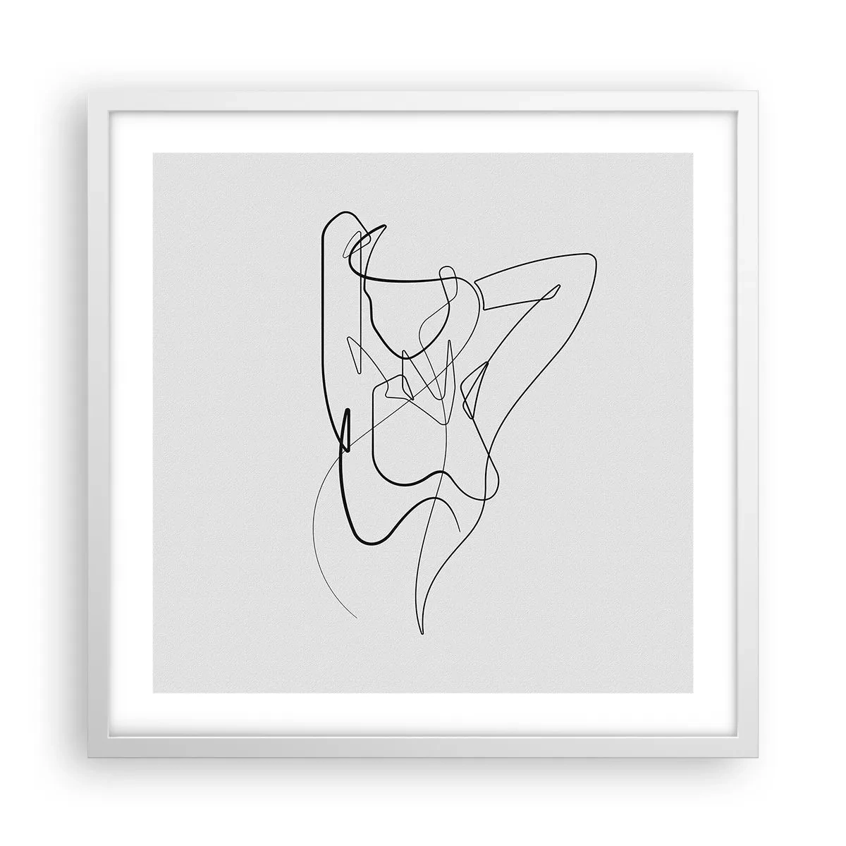 Plakat i hvid ramme - Virkelig, hvad er du for en person... - 50x50 cm