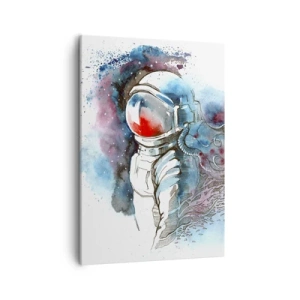 Lærredstryk - Billede på lærred - Alene med kosmos - 50x70 cm