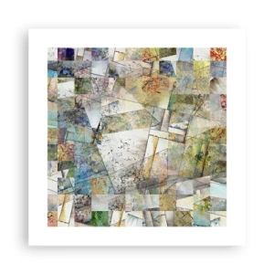 Plakat - Geometrisk ommøblering - 40x40 cm