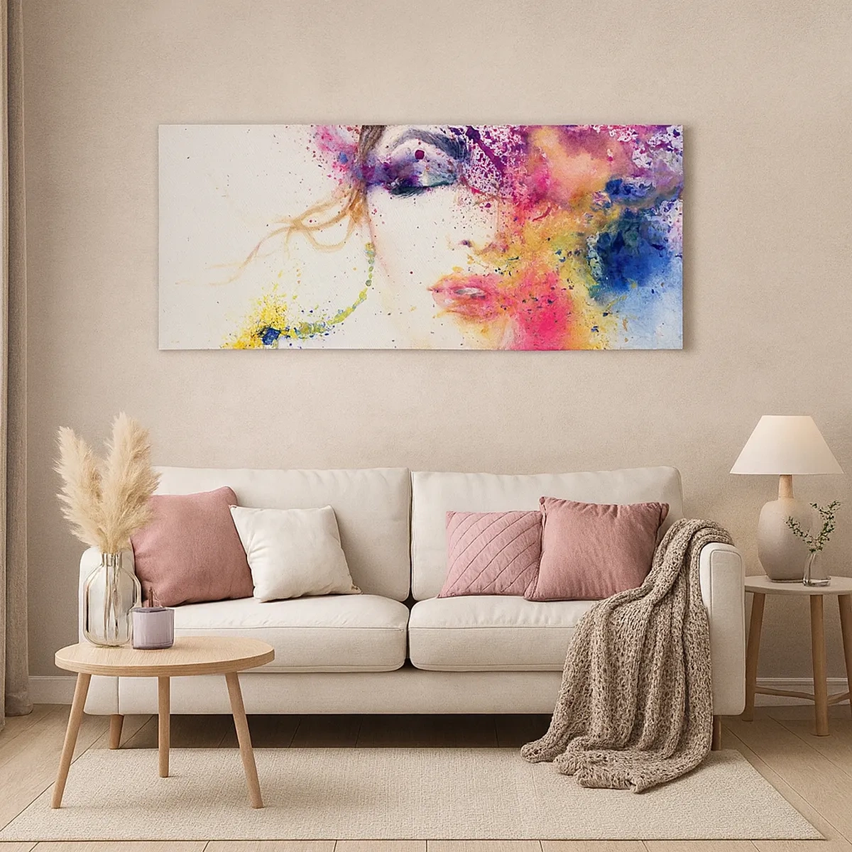 Lærredstryk - Billede på lærred - Regnbue svimmelhed - 30x30 cm