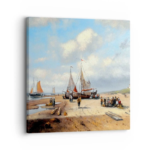 Lærredstryk - Billede på lærred - Efter en vellykket fangst - 30x30 cm
