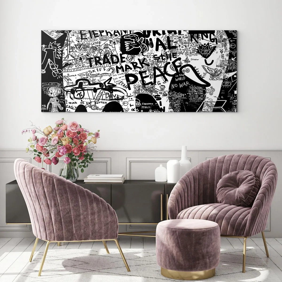 Billede på glas - Gadens rige verden - 120x50 cm