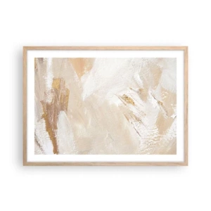 Plakat i ramme af lyst egetræ - Pastelkomposition - 70x50 cm