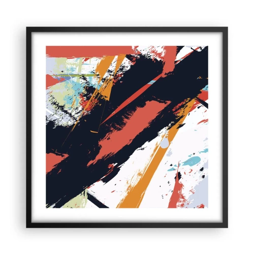 Plakat i sort ramme - Dynamisk sammensætning - 50x50 cm