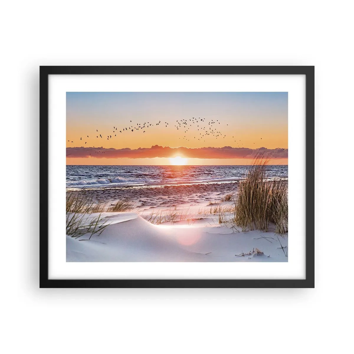 Plakat i sort ramme - Vandret landskab - 50x40 cm