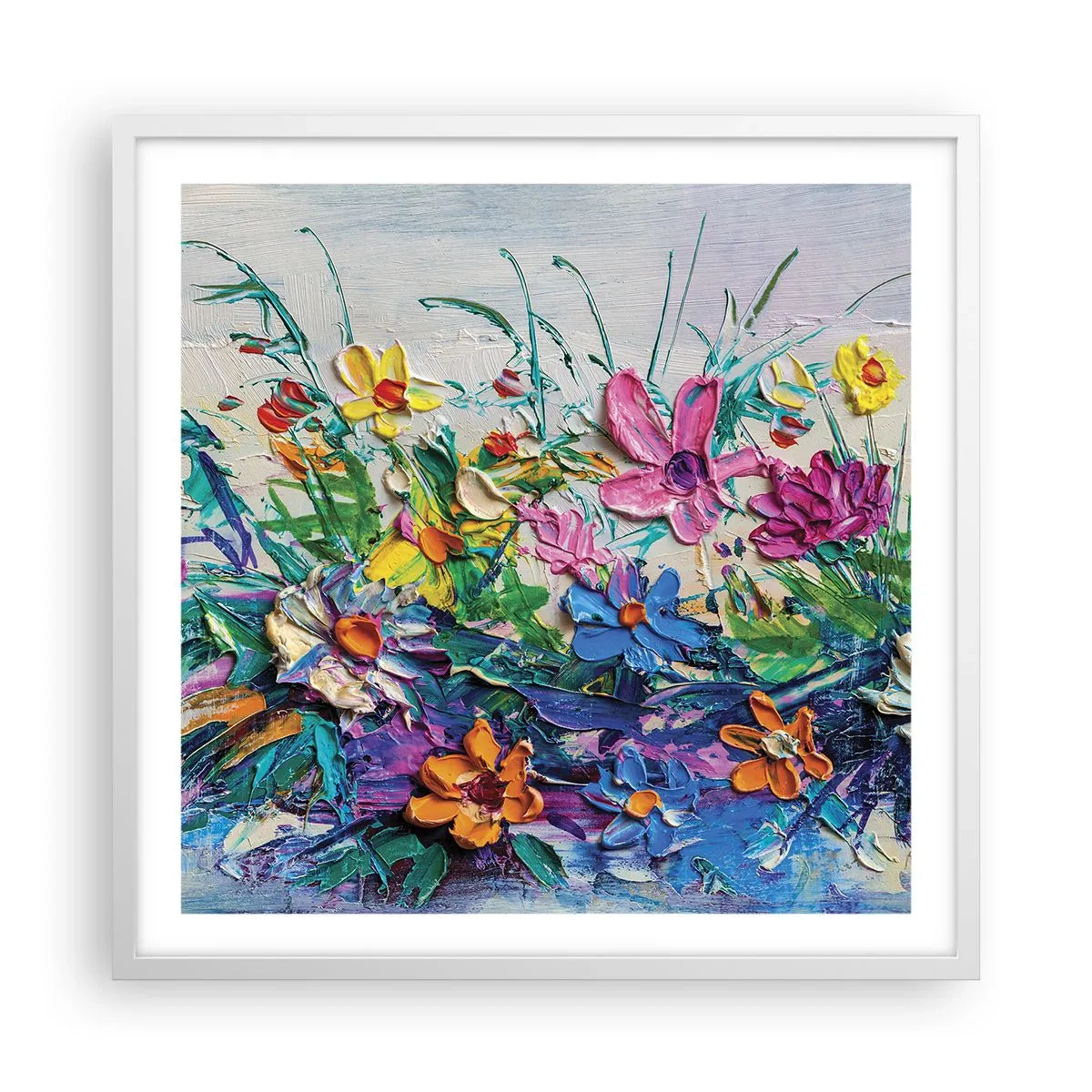 Plakat i hvid ramme - Overhovedet ikke et stilleben - 60x60 cm