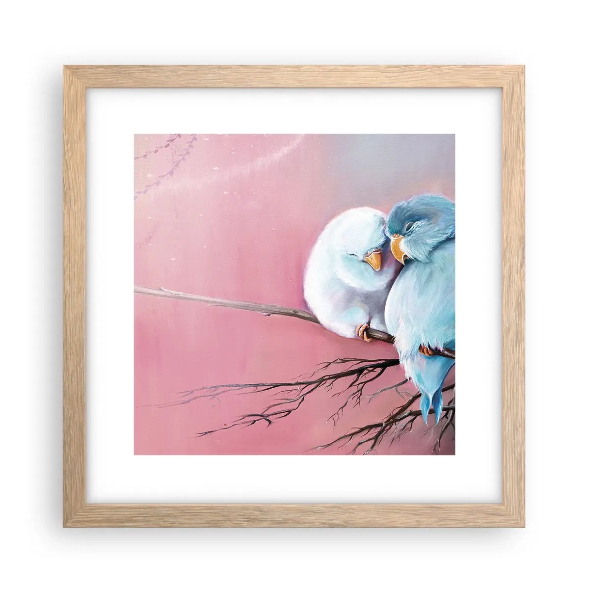 Plakat i ramme af lyst egetræ - Hvad er der at tilføje?.... - 30x30 cm