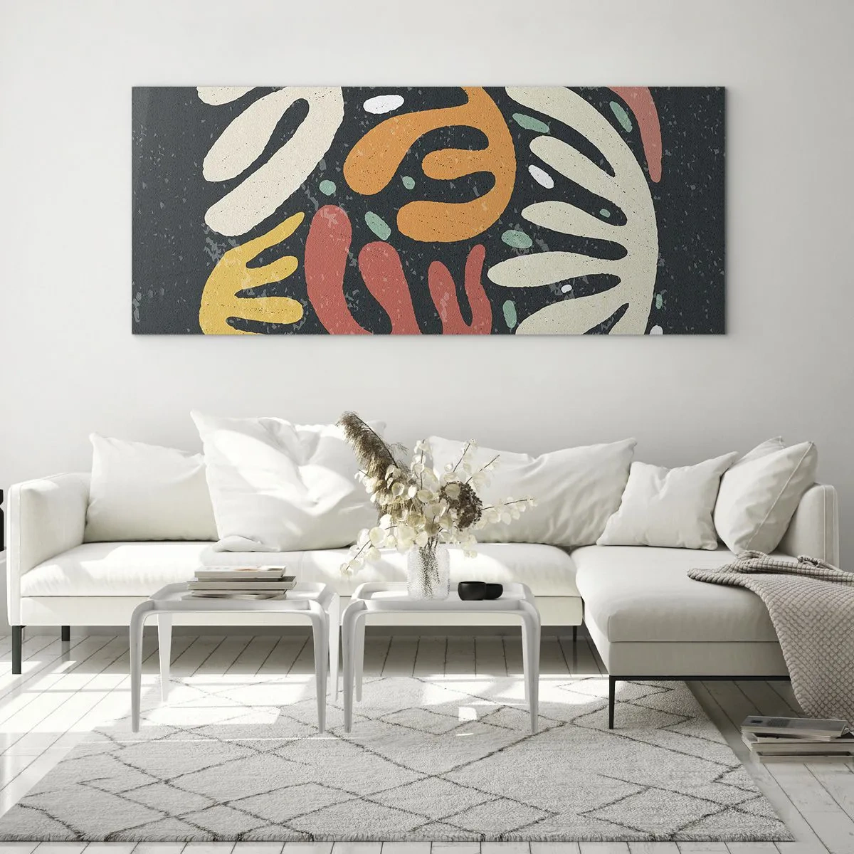 Billede på glas - Komposition - jeg er ved at fange dig - 160x50 cm