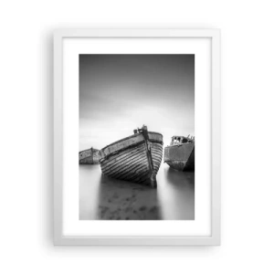 Plakat i hvid ramme - Nu er det bare minder... - 30x40 cm