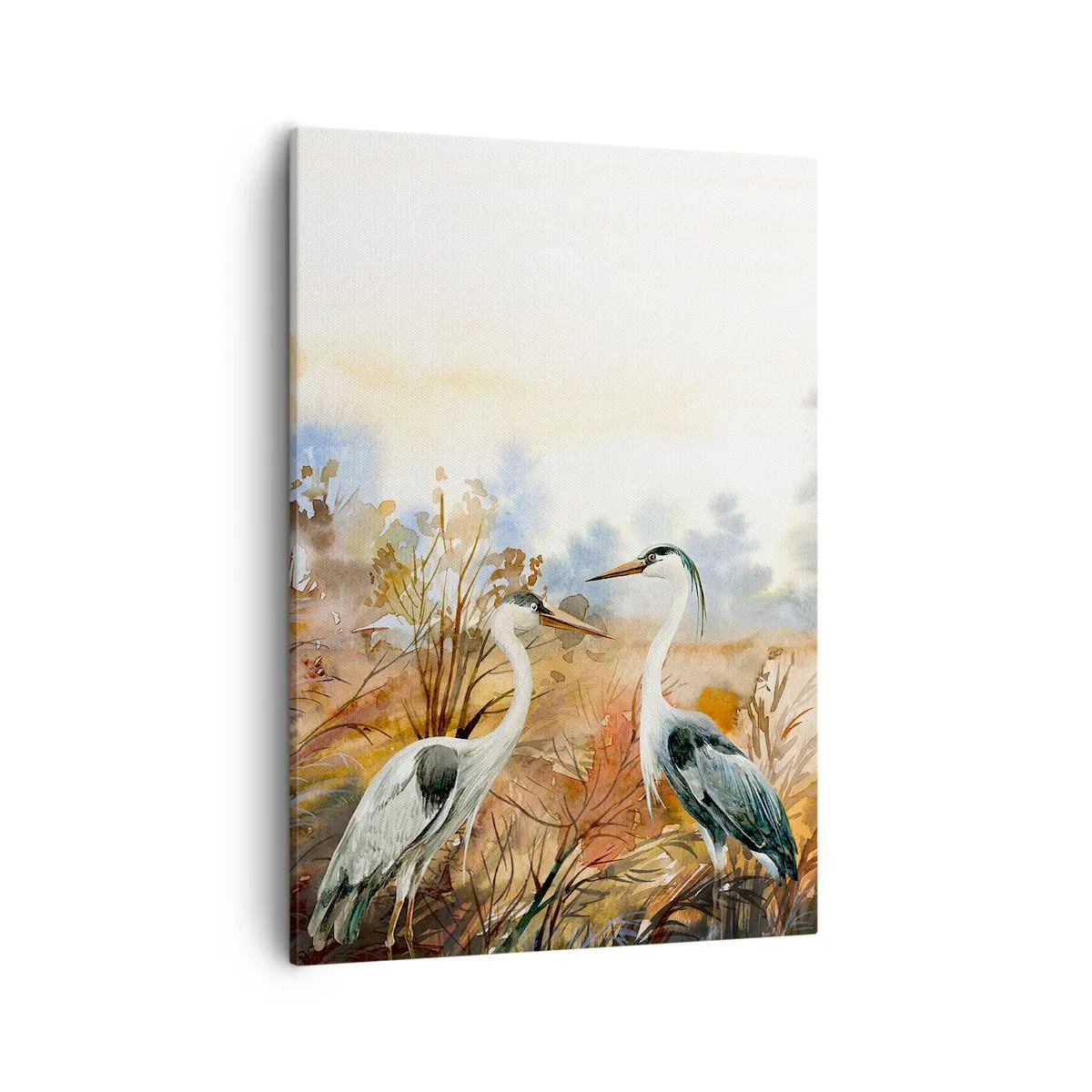 Lærredstryk - Billede på lærred - Hvor skal vi hen om efteråret? - 50x70 cm