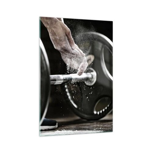 Billede på glas - Udfordringen er taget imod! - 70x100 cm