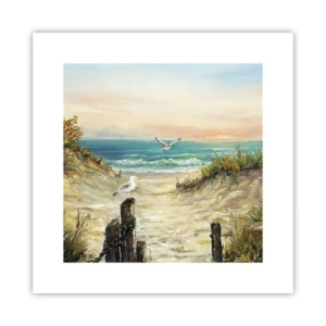 Plakat - Vindstille tilbagetog - 30x30 cm