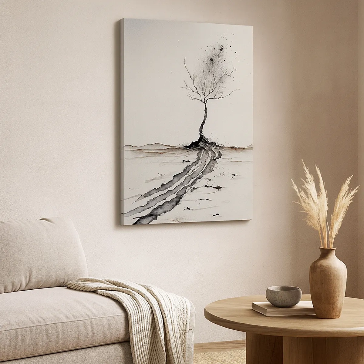 Lærredstryk - Billede på lærred - Vinterens melankoli - 50x70 cm