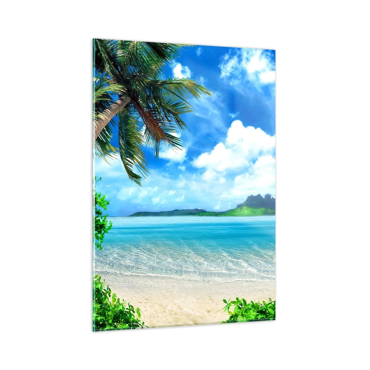 Billede på glas - Azur i troperne - 50x70 cm