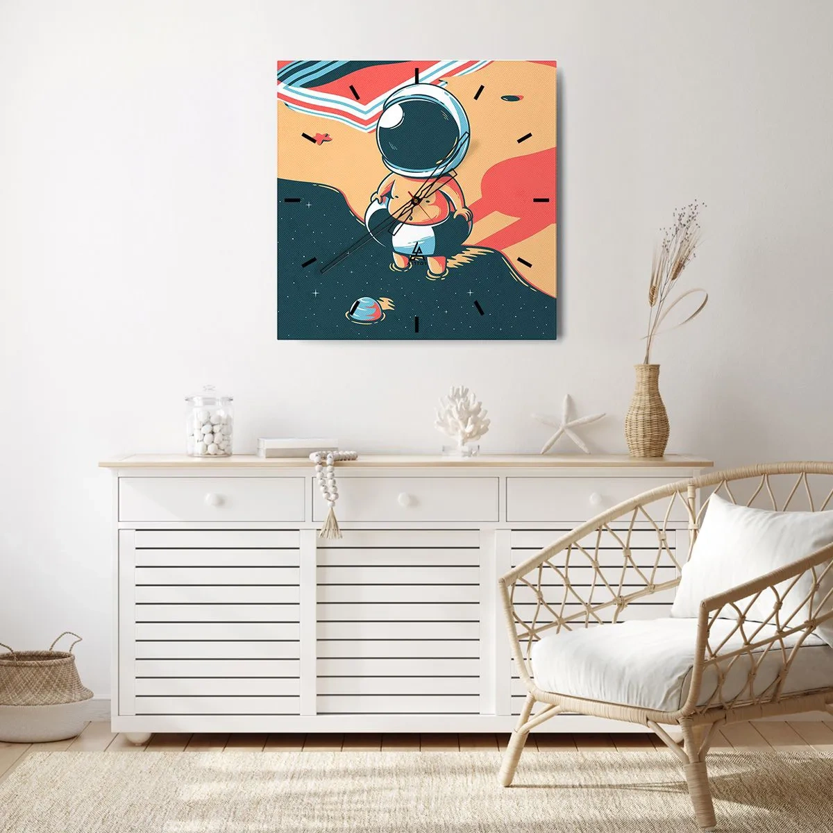 Vægur, Uret - Fra et andet perspektiv - 40x40 cm