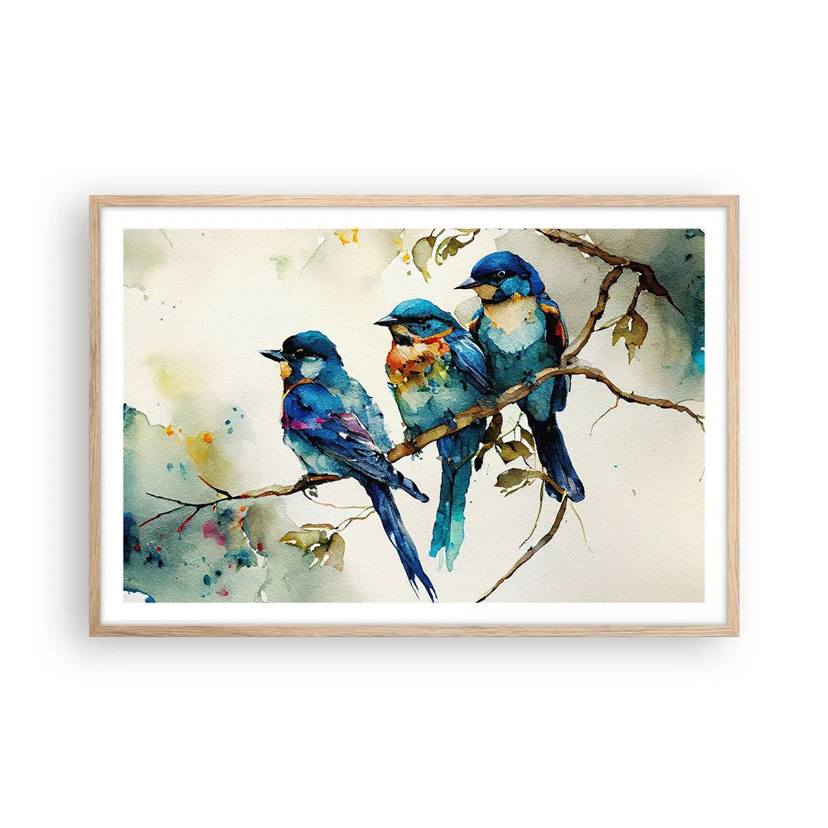 Plakat i ramme af lyst egetræ - Er han fornærmet? - 91x61 cm