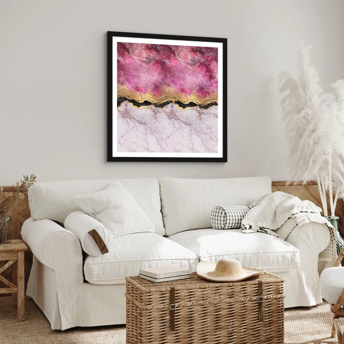 Plakat i sort ramme - På grænsen - 30x30 cm