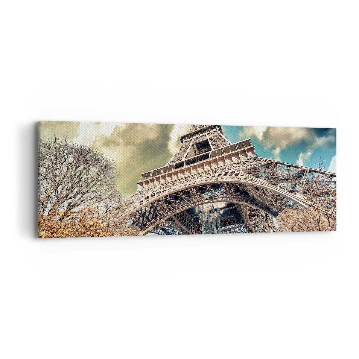 Lærredstryk - Billede på lærred - Og i efteråret i Paris... - 90x30 cm