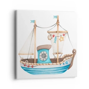 Lærredstryk - Billede på lærred - Ohøj, eventyr! - 30x30 cm