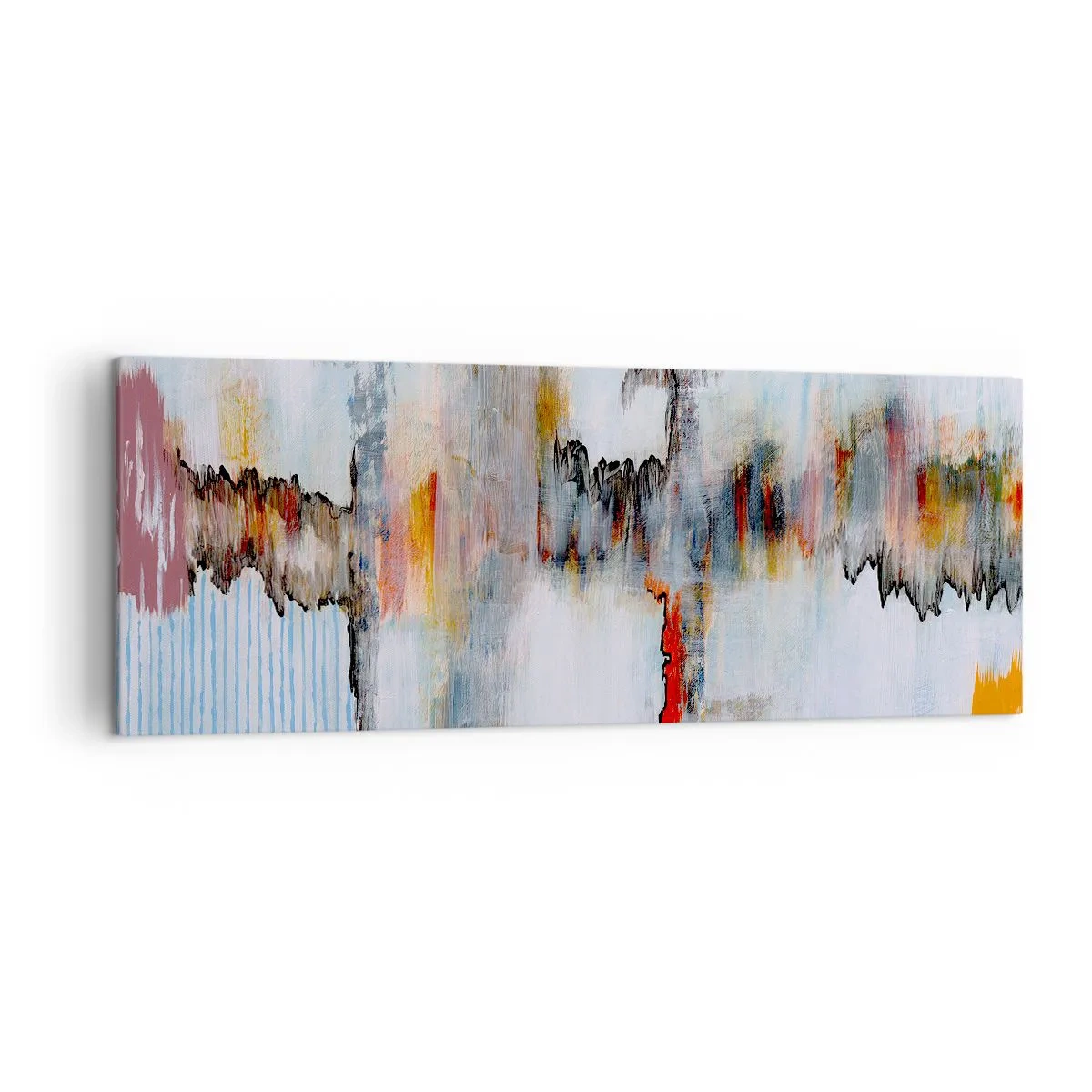 Lærredstryk - Billede på lærred - En pind på vandet - 140x50 cm